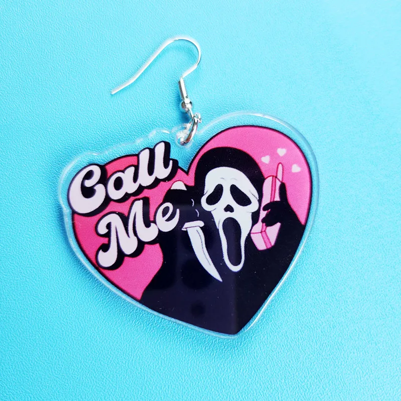 Novelty Call Me Acrylic Earrings Cute and Creative Earrings Kawaii Animal Jewelry Unique and Funny Women\'s Gift