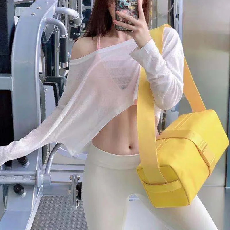 Fitness exercise block bag 2024 women's bag yoga travel nylon shoulder crossbody bag outdoor trend high quality