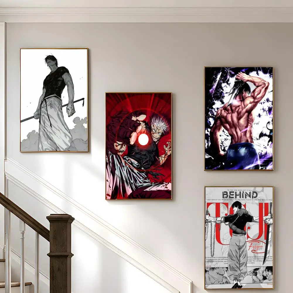 Kaisen Fushiguro Toji anime Poster HD Modern Peel and Stick Wall Decor for Bedroom Living Room Dorm Office Kitchen Bathroom