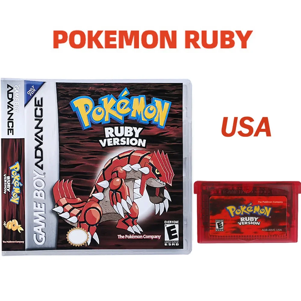 2025 Neue Pokémon-Serie Jade Red Leafgreen Ruby Sapphire 5. Edition GBA-Spielebox, 32-Bit-Videospielkassette, Ohne Handbuch – Detail 7