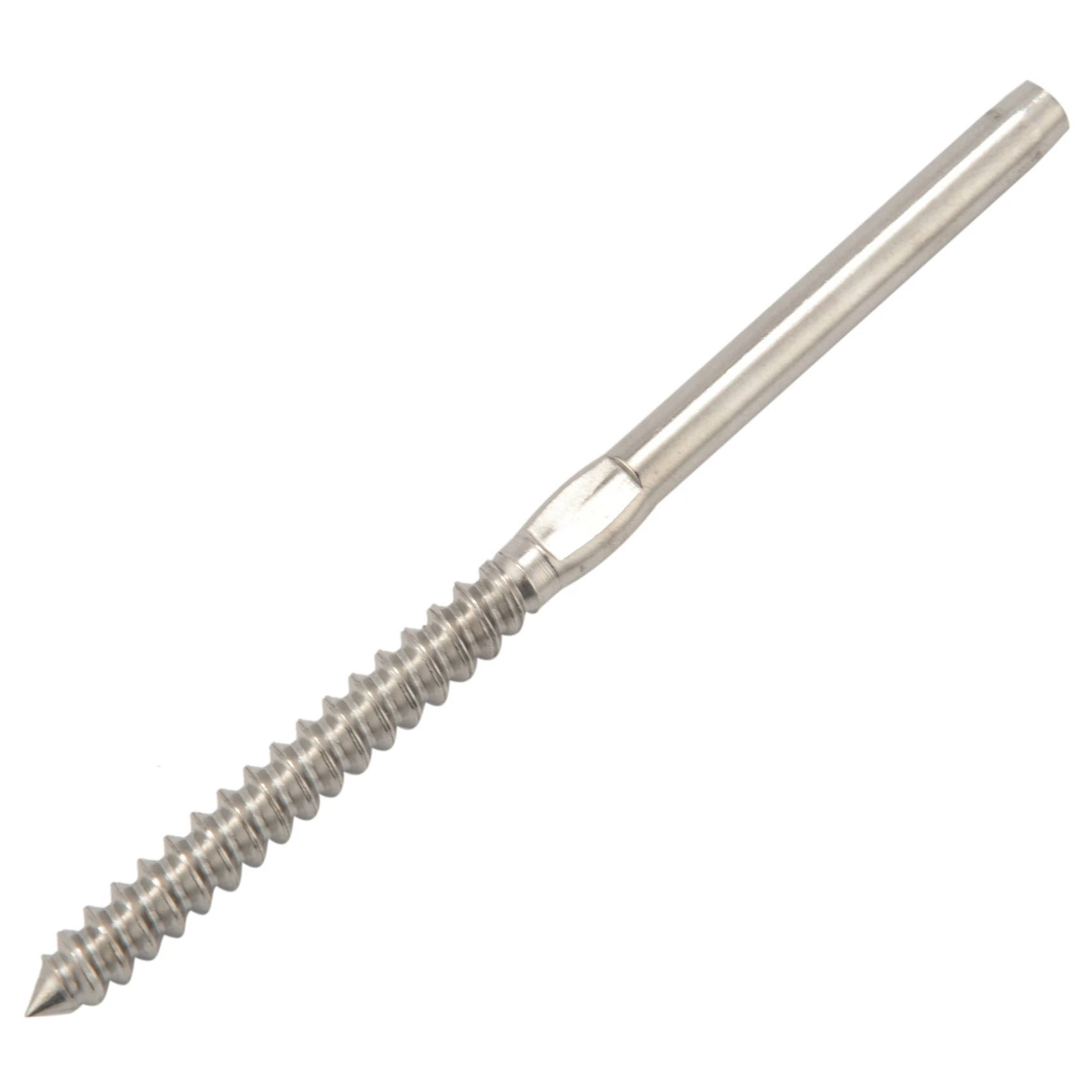 NOCM 60 Pairs Left&Right Hand Thread Lag Screws For 1/8 Inch Cable Railing Stair Railing For Wood Post Lag Screw Swage System
