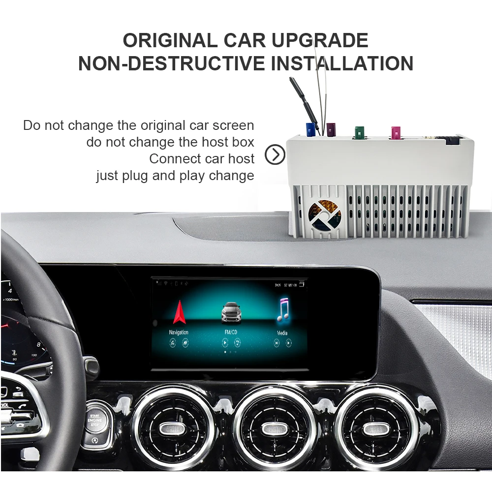 Hualingan Wireless CarPlay adapter for Mercedes GLB x247 h247mbux ntg6 original 7inch screen upgrade Android 128G TikTok YouTube