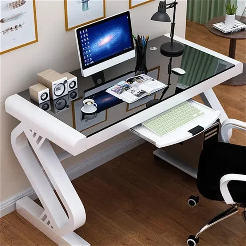 

Tempered glass computer Game desk Computer desk Student study/office desk 1 person with 2 people