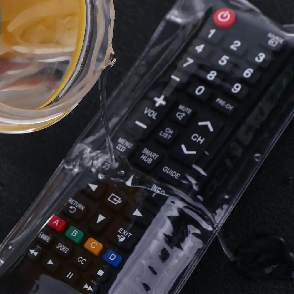 1pc PVC Transparent Universal Remote Control Case Dustproof Cover Air Condition TV Remote Control Waterproof Bag Protective Case