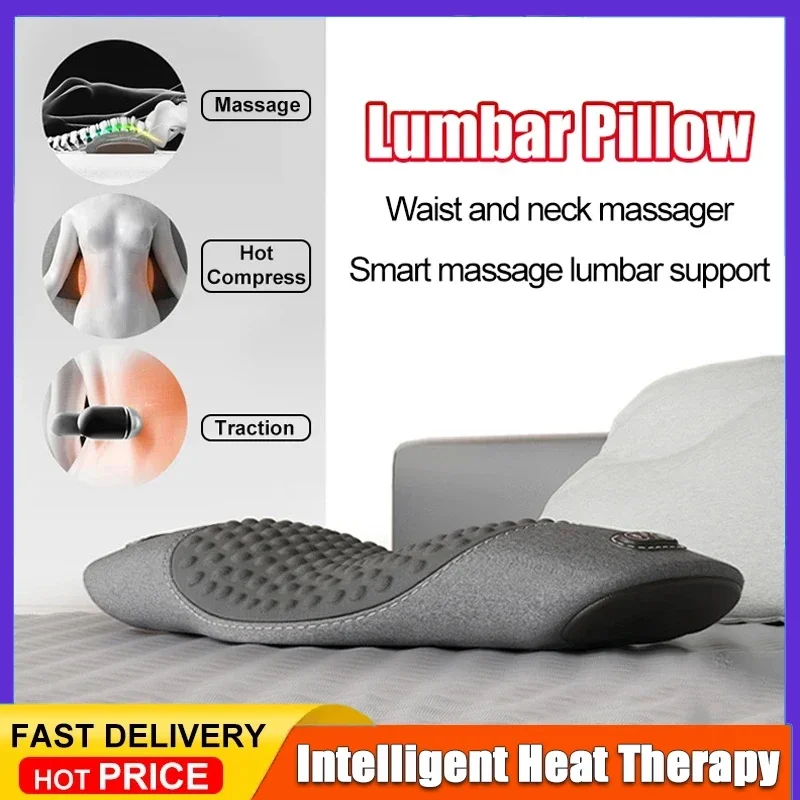 

Waist Pillow Back Protection Massage Pad Massage Lying Flat Waist Relief Waist Support Heating Vibrating Back Massager