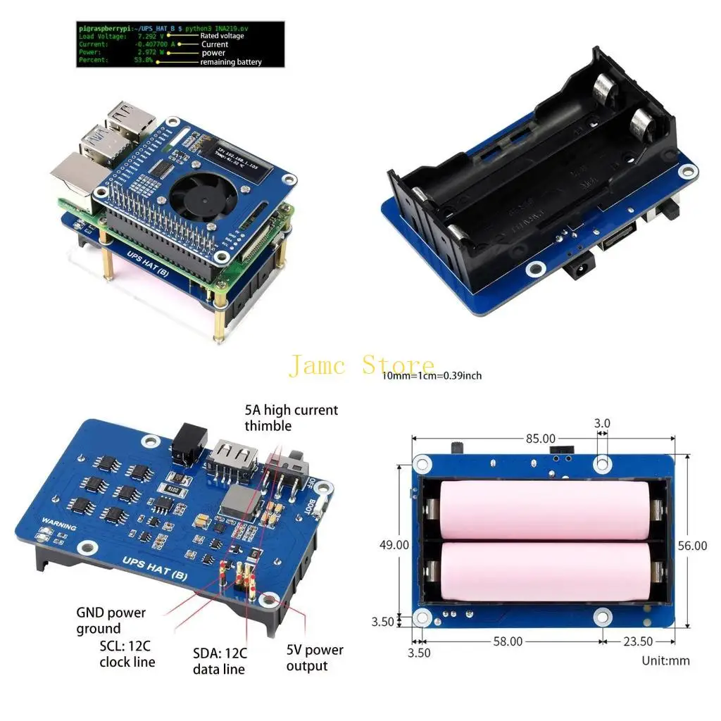 

Модуль питания ИБП LX0B поддерживает Pi4B/3B 5 В во время зарядки. Конструкция с пружинным наперстком