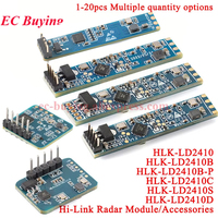 1pc-20Pcs Hi-Link HLK-LD2410C LD2410 LD2410B LD2410D LD2410S 24G Human Presence Sensor Millimeter Wave Radar Module Heartbeat