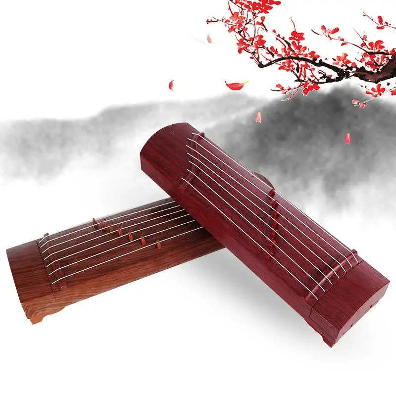 Children's Simulated Guzheng Toys Beginner Professional Practice Stringed Instruments Accessory 7 String Mini Traditional Guqin