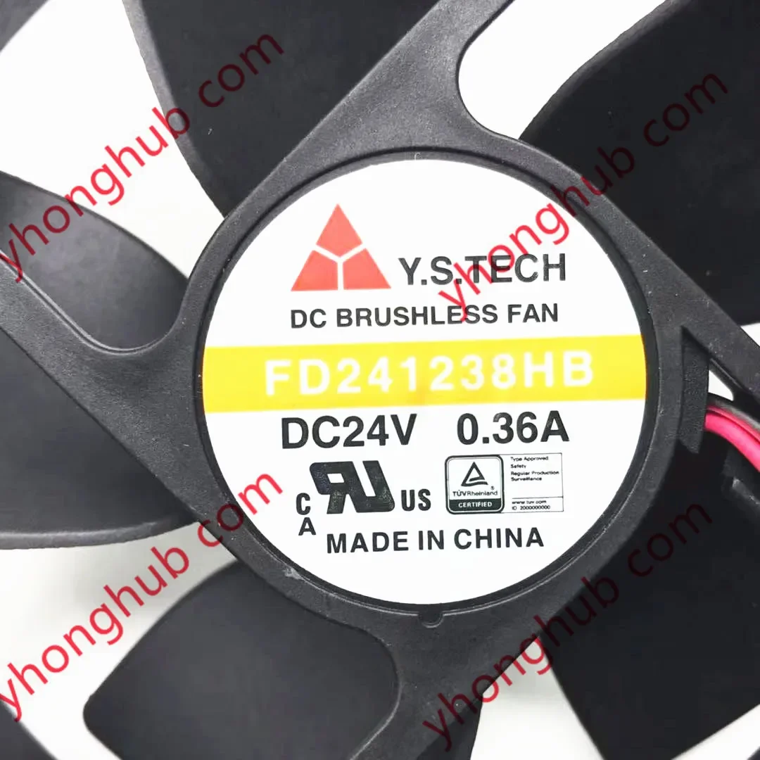 

Y.S TECH FD241238HB DC 24V 0.36A 120x120x38mm 2-Wire Server Cooling Fan