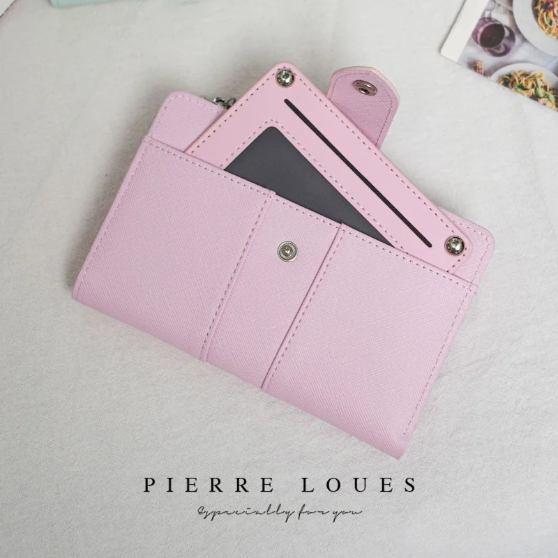 محفظة نسائية أوروبية أمريكية كلاسيكية بتصميم Ins بسيط ومتعدد الوظائف ومحفظة للعملات المعدنية بسعة كبيرة ومحفظة بفتحة متعددة للبطاقات #2