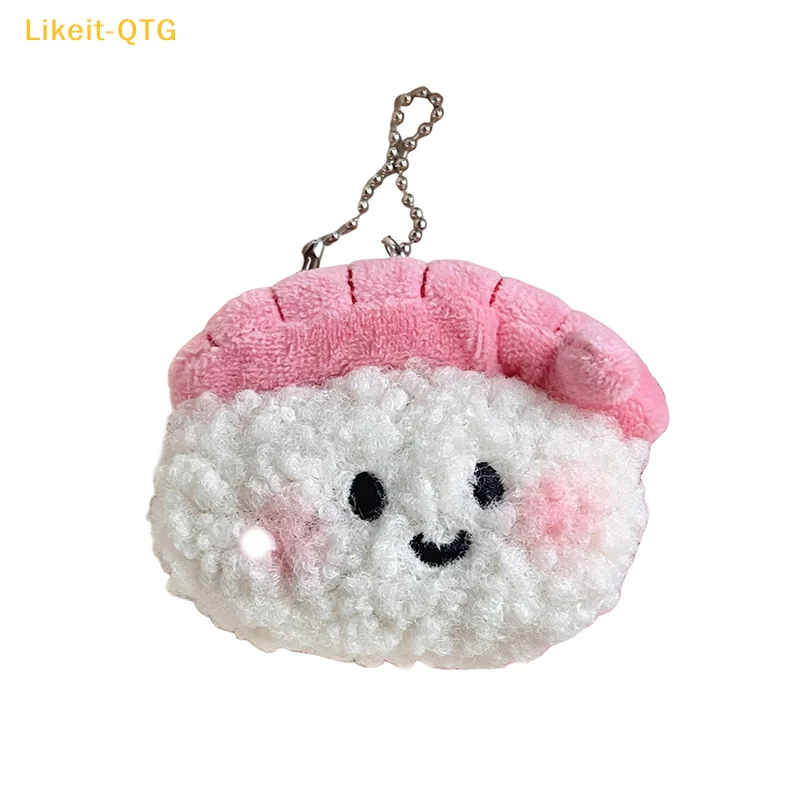 HOT! 1PC Sweet Shrimp Sushi Plush Doll Soft Stuffed Doll Keychain Backpack Pendant School Bag Decoration Couple Gifts
