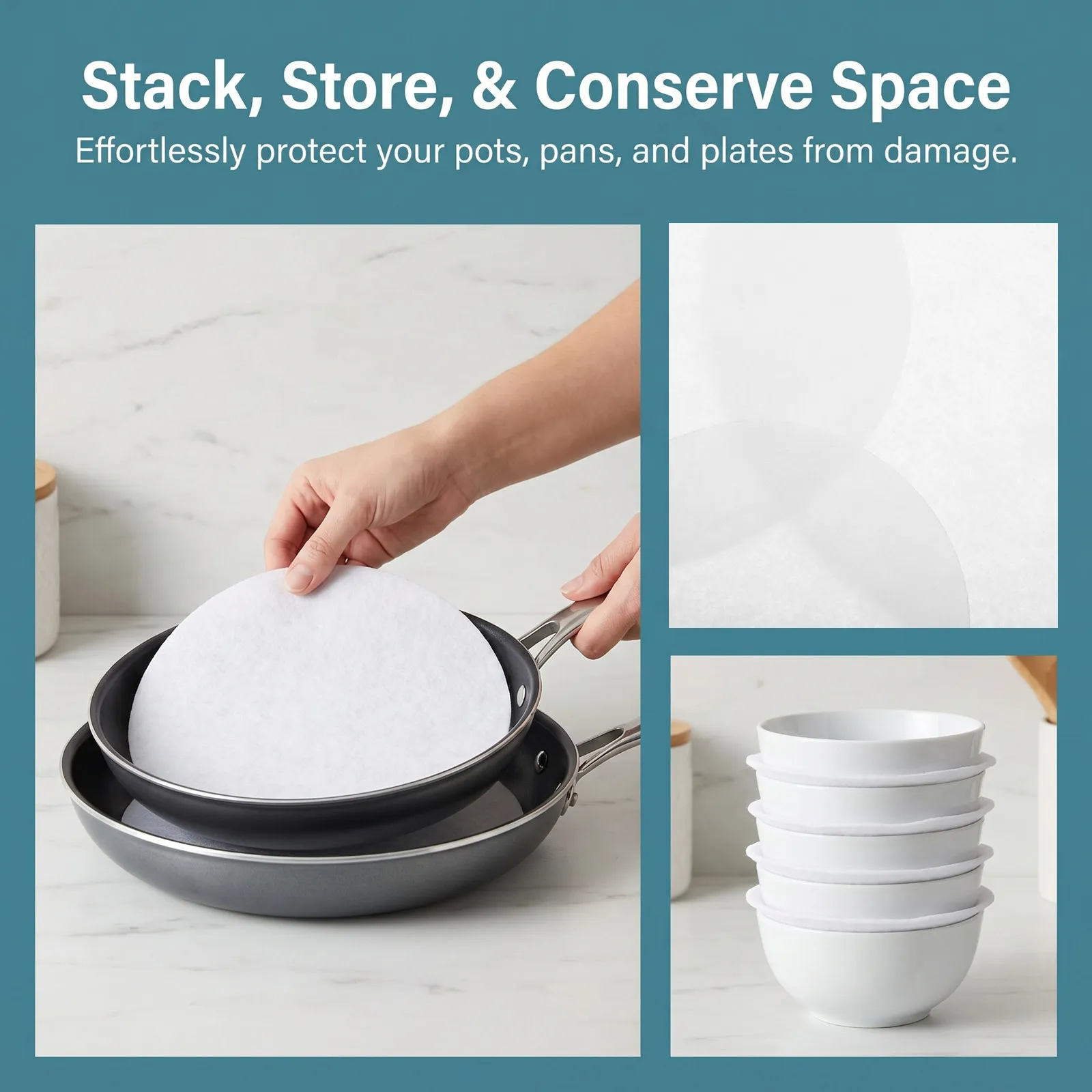 36Pcs Felt Plate Dividers Effective Scratch Prevention Soft Anti-Slip Dish Protectors Dinnerware Storage Pads Porcelain Cushion