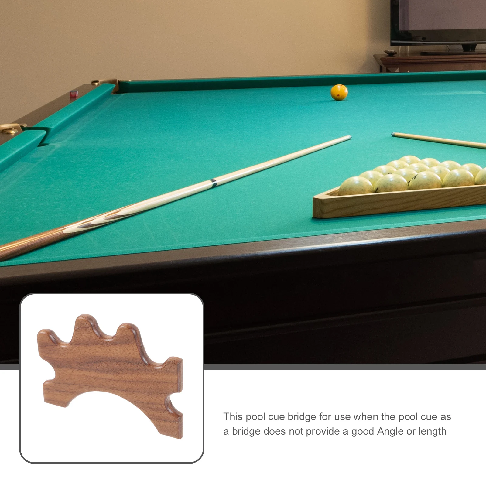 

Wood Snooker Billiard Cue Stand Portable Stable Pool Cue Bridge Accessories for Precise Game Use Billiards Equipment