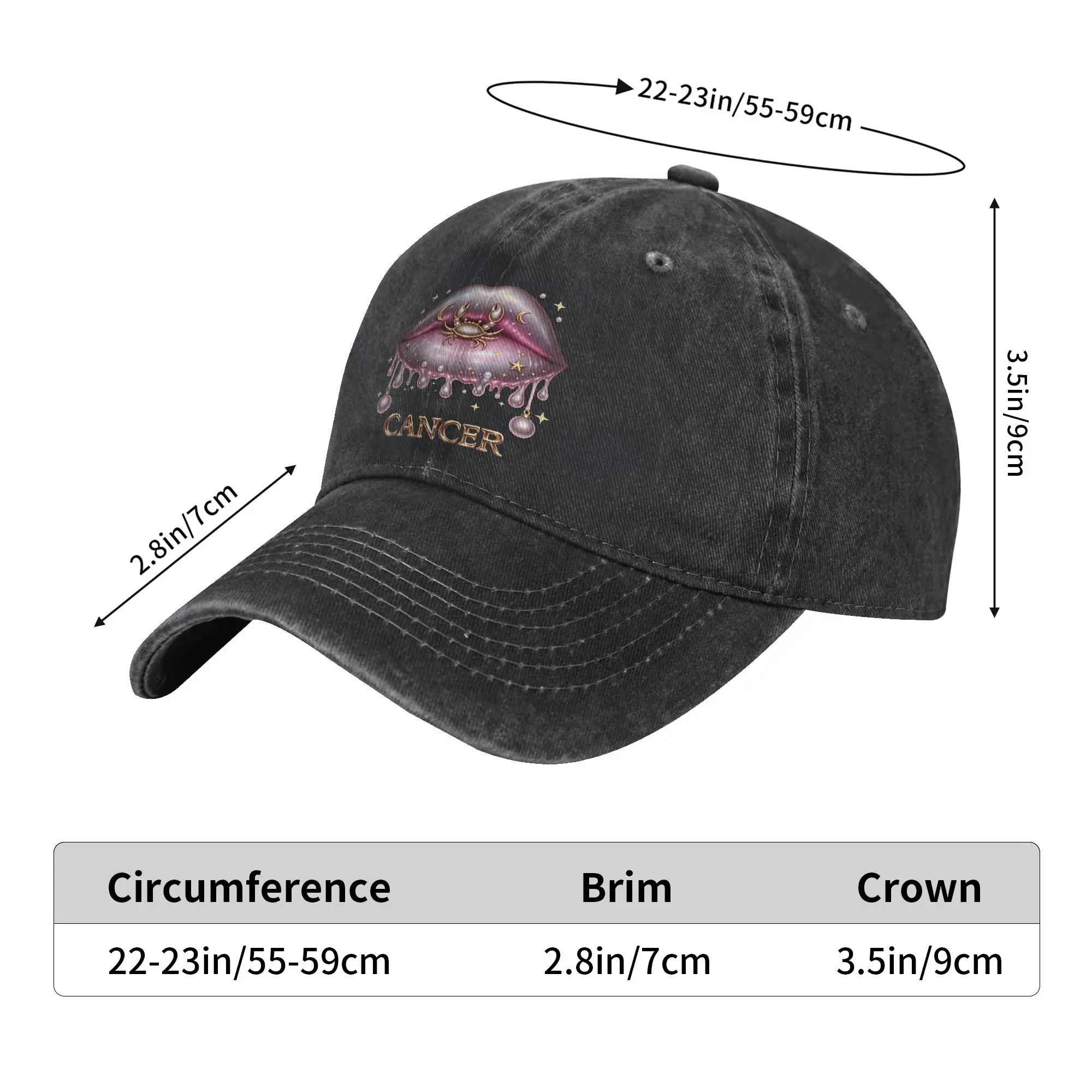 Cancer Queen Girl Zodiac Sign Horoscope Birthday Casual Baseball Cap  Outdoor Sport Hip Hop Hats Summer Street Style Caps