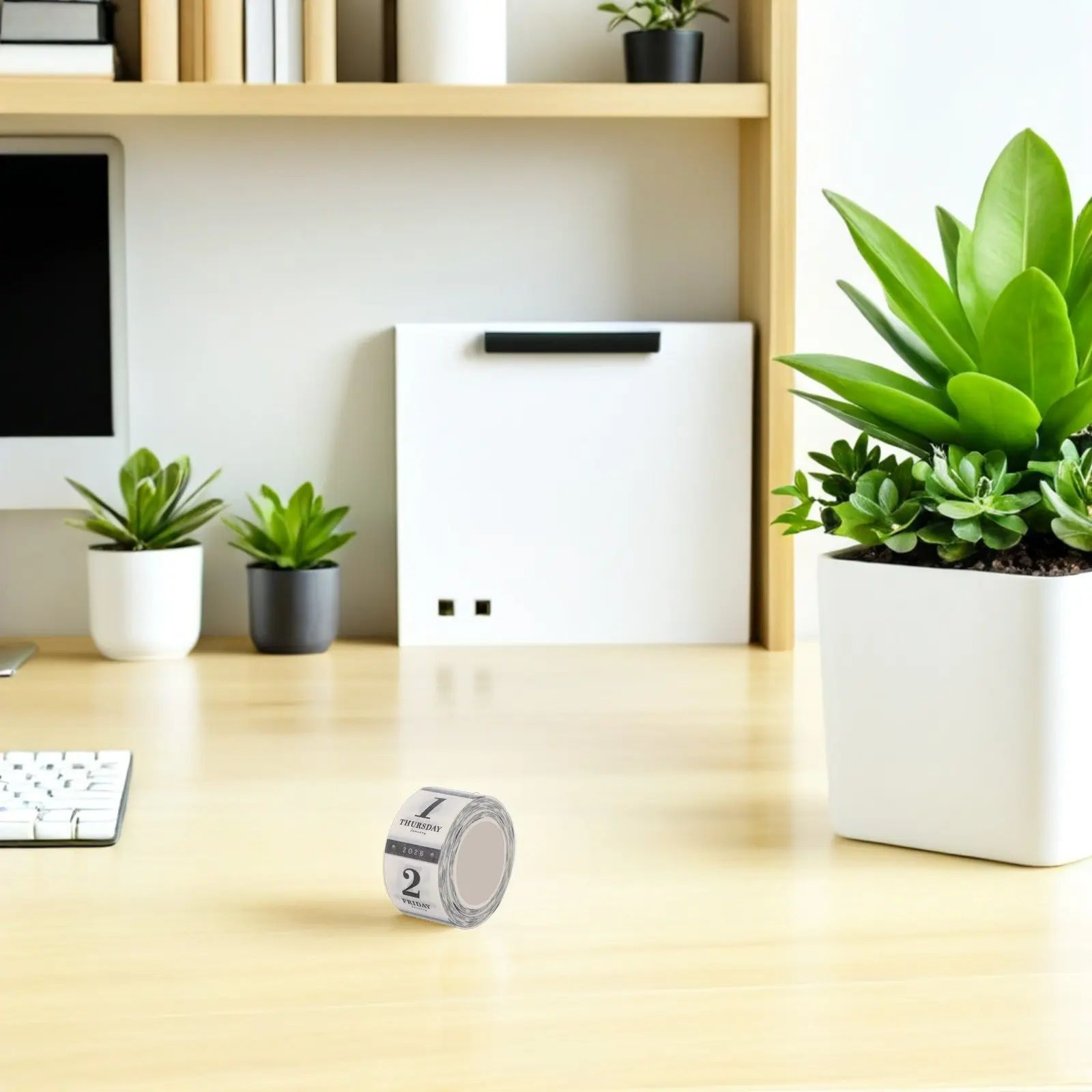 

Наклейки-даты на 365 дней 2026 года, 1 рулон, высококачественные бумажные стикеры для планеров, дневников, скрапбуков, ежемесячные номерные наклейки