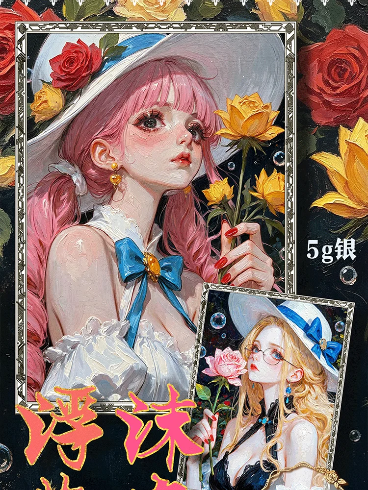 One Piece Cards Anime Collectible Trading Cards Yumeng Wenchuang 5th Edition Pure Silver Inlaid Precious Metal Limited Edition