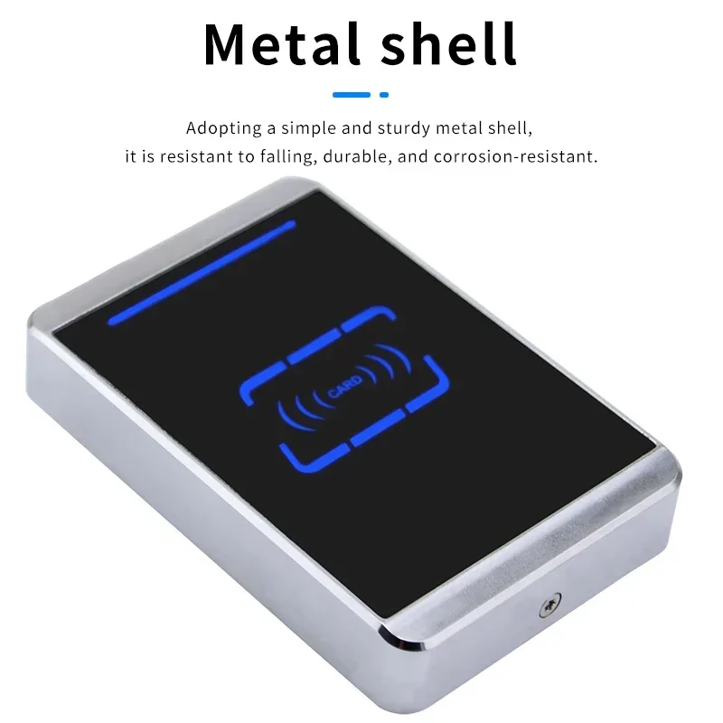 13.56mhz Metal Access Control Machine 10000Users Waterproof EM Integrated Entry Exit External Wiegand Connection Security System