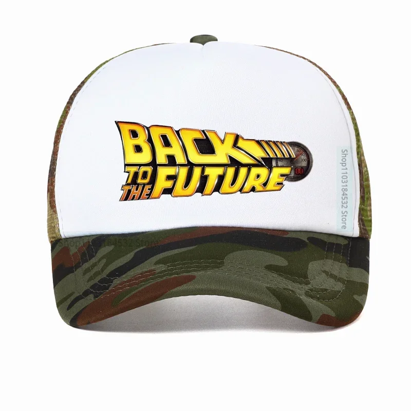 

Back to the Future Baseball Cap Prop Bigbang G-Dragon hip-hop hat Fashion Brand Delorean Motor Company caps Mesh Trucker hats