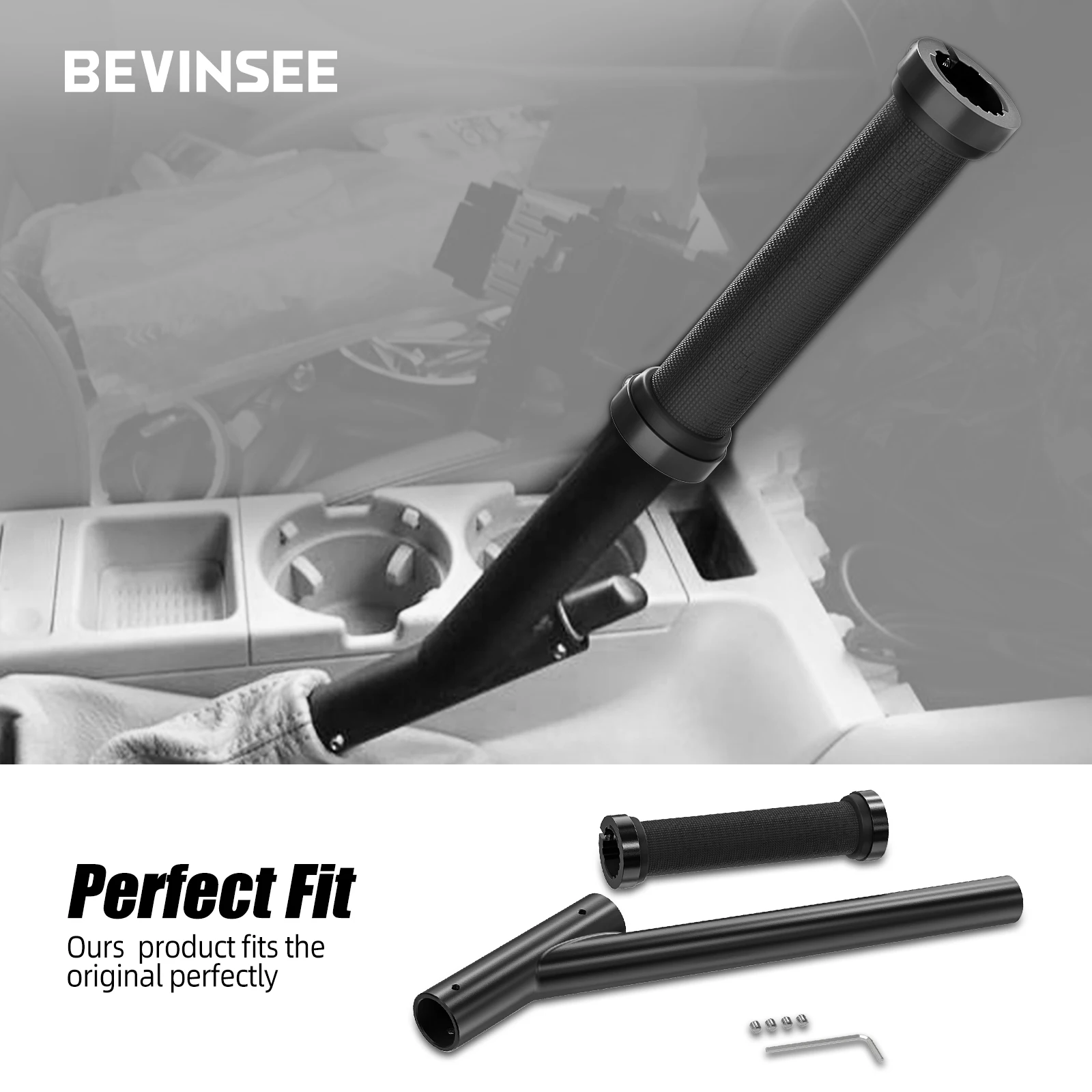 BEVINSEE Drift Fixed Handbrake Extension Kit For BMW E46 1999-2006 For BMW E36 1992-1999 For BMW E30 1984–1992 - Image 2