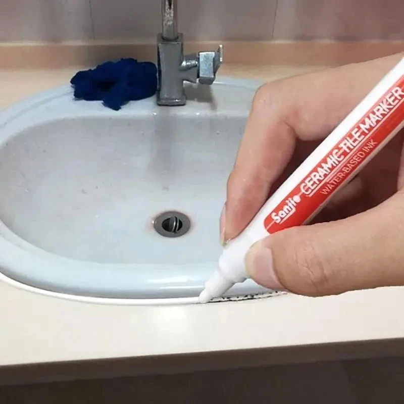 Waterproof Ceramic Tile Grout Marker, Mold-Resistant Seam Pen for Kitchen & Bathroom Wall and Floor Repair Repair Marker view 5