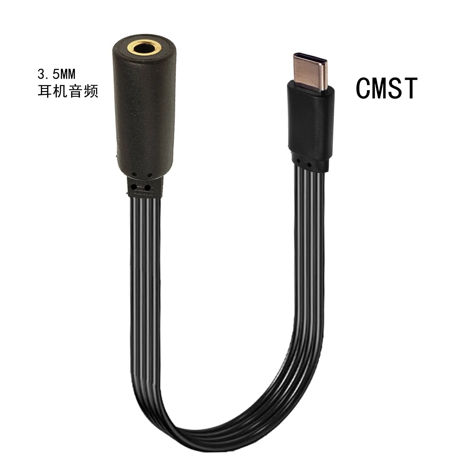 Flat 3.5mm C-type to AUX USB adapter,  3.5mm audio cable jack connector, headphone cable, audio converter, headphone accessories