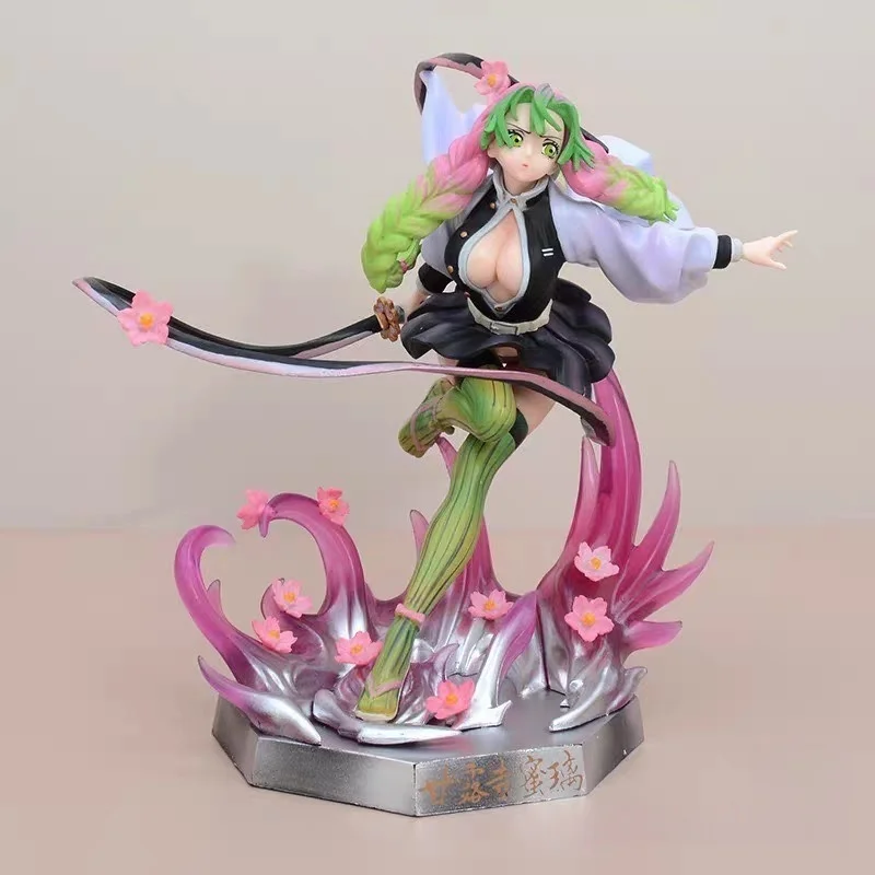 

22 см Demon Slayer Kanroji Mitsuri аниме фигурка девушки модель Gk статуя коллекция для мальчиков украшение для рабочего стола орнамент игрушки подарки