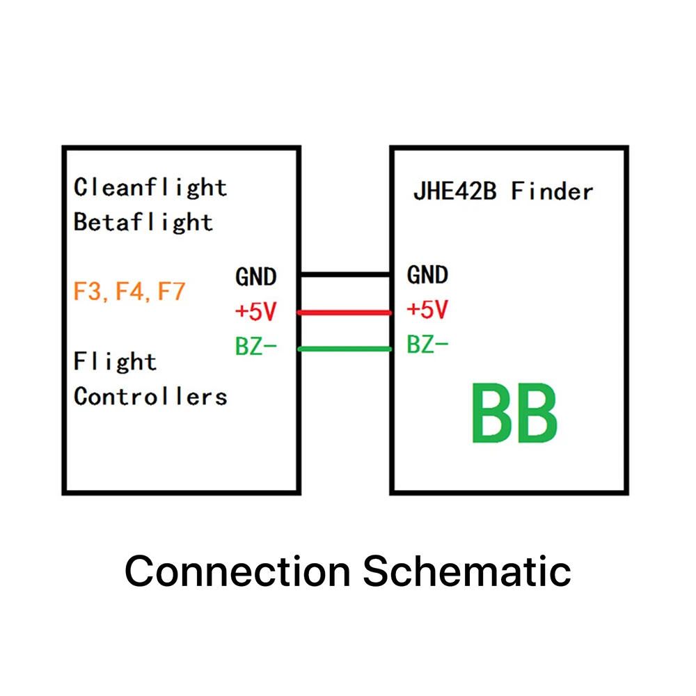 JHEMCU JHE42B/JHE20B buscador de Mini zumbador antipérdida súper fuerte, 5V, 110dB con alarma LED para Dron RC FPV