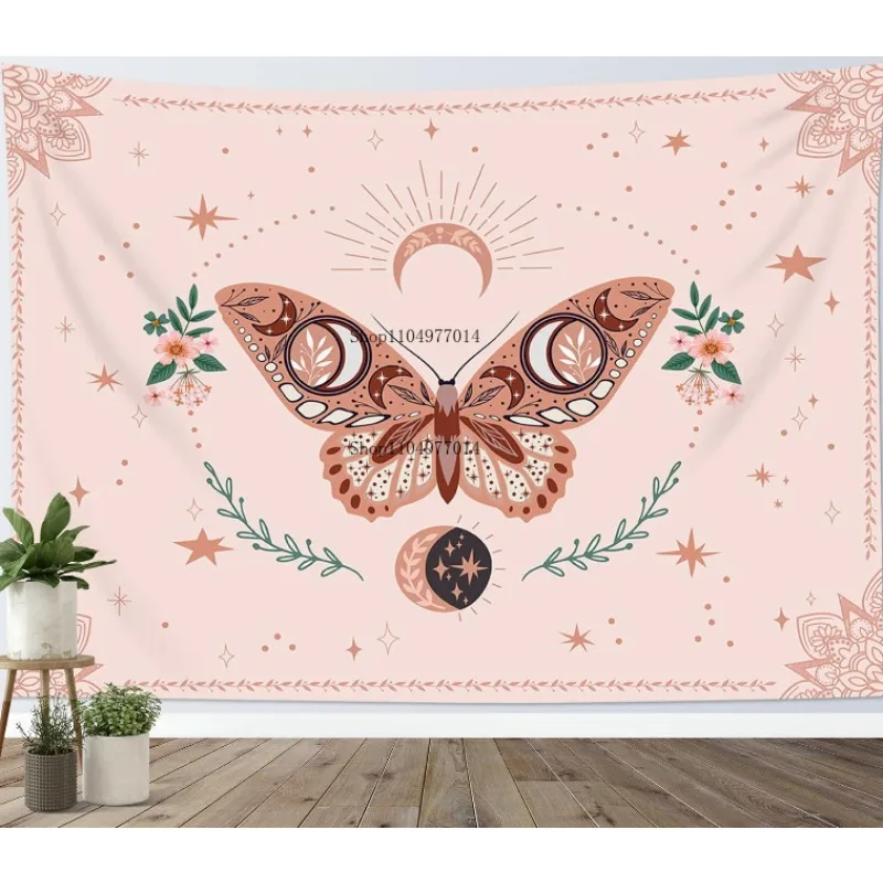 

Butterfly Tapestry Floral Plant Wall Art Tapestry Wall Hanging Suitable for Bedroom Living Room Party Wall Decoration