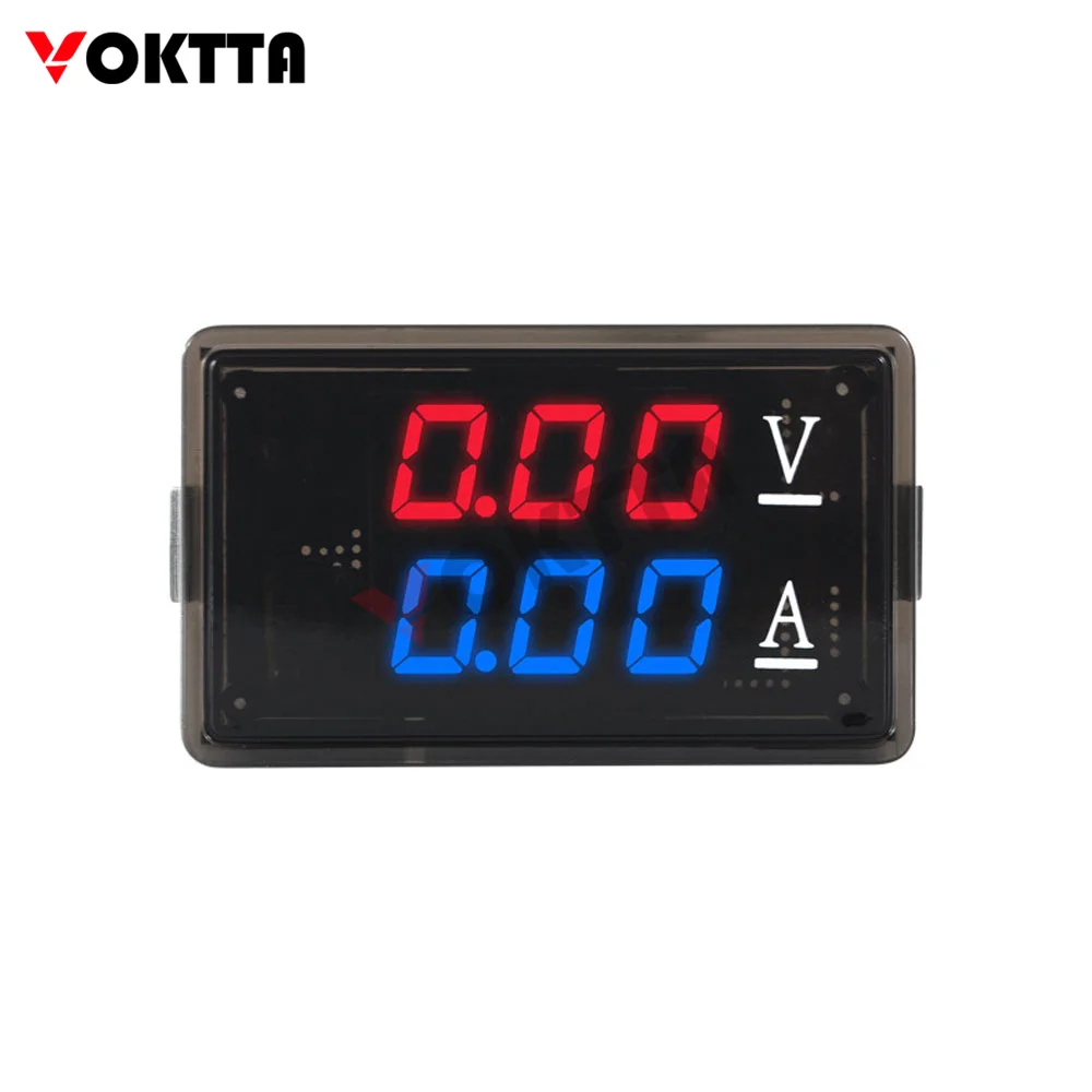 

Dual Display Voltage and Current Meter DC0-100V DC Digital Voltmeter Digital Ammeter 10A Voltage and Current Meter Head