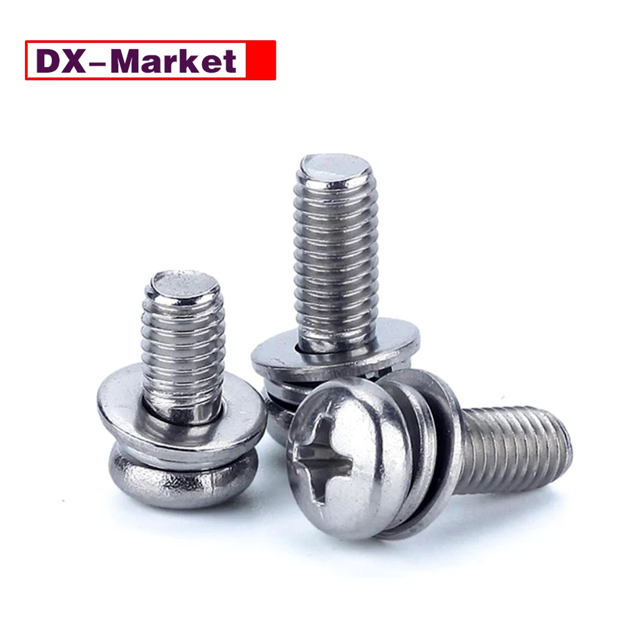 M1.6 Cross Recess Pan Head Screw Double Washers Assembly ,304 Stainless Steel Phillips Micro Screw ,A021