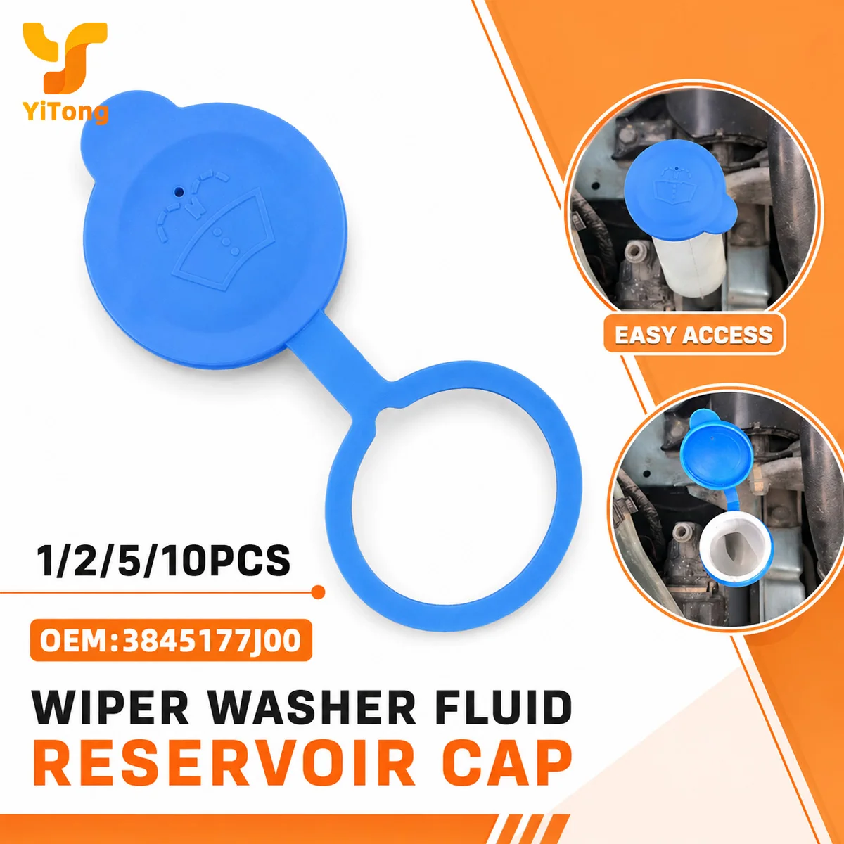 Yitong 1/2/5/10PCS Car Wiper Washer Fluid Reservoir Tank Cap Leak Proof Replacement Lid For Suzuki Swift MK1 MK2 SX4 38451-77J00