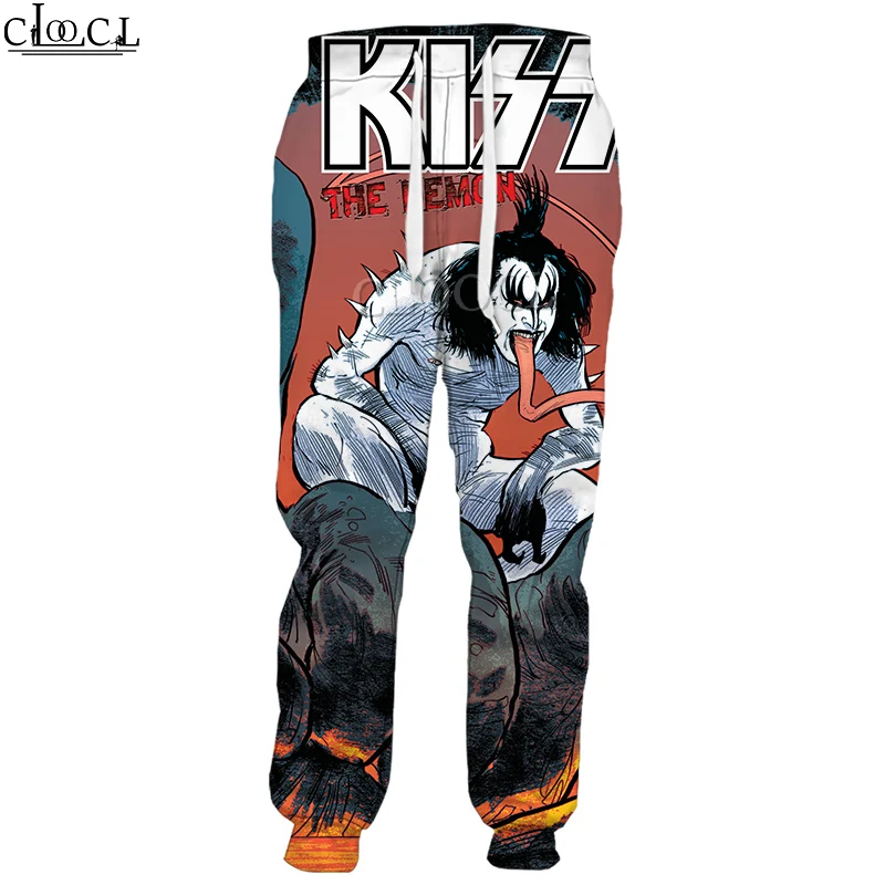 Pantaloni HX Hip Hop Rock Metal Kiss Band Pantaloni sportivi divertenti unisex stampati in 3D Pantaloni sportivi streetwear primavera autunno