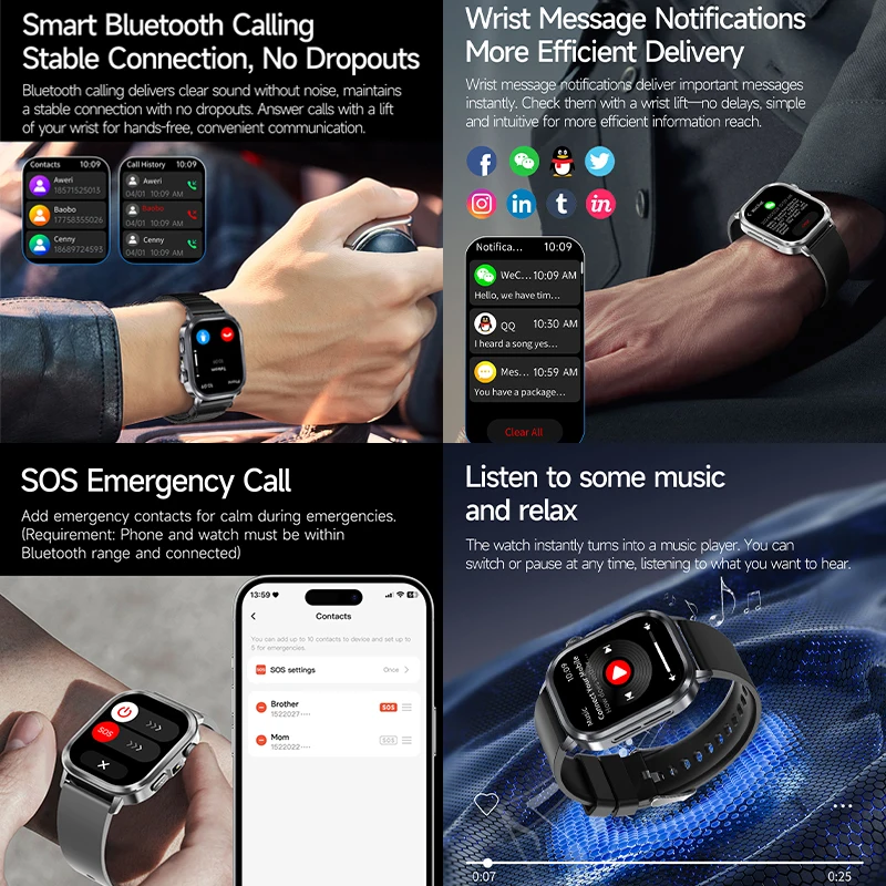2025 New ECG+HRV AI Health Diagnose Smartwatch Men Women Sleep Clock Blood Lipid BP Uric Acid Heart Rate Tracker IP68 Smartwatch - view 6