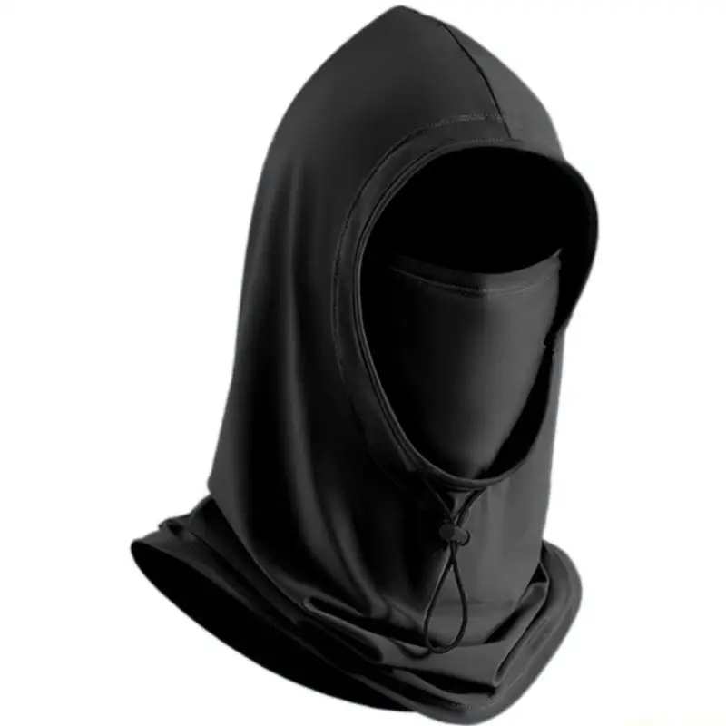 31BF Breathable Ice Silk Full Coverage Face Mask With Removable Neck Guard For Summer