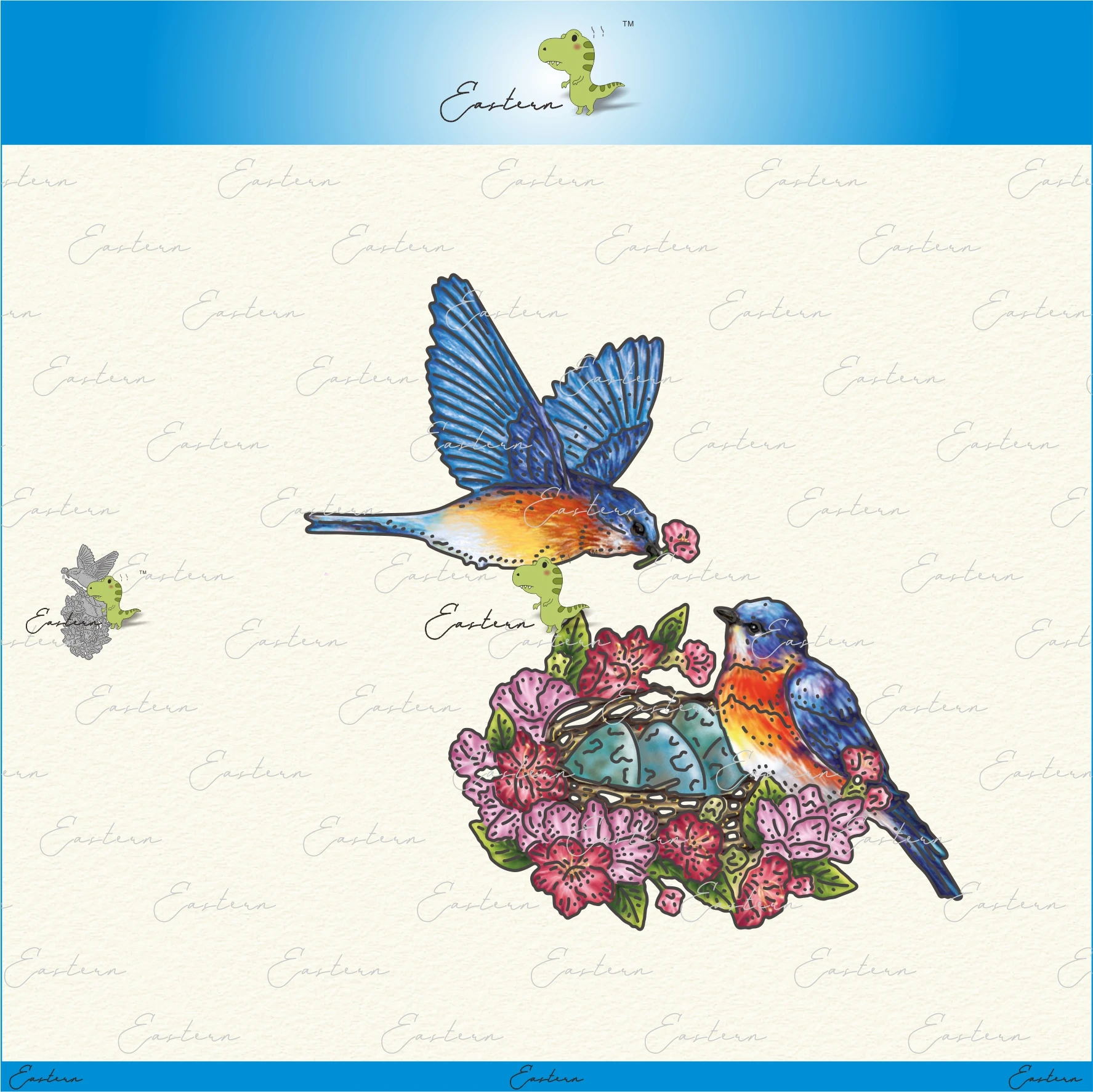 

Blue Birds metal cutting dies 2022 new diy molds Scrapbooking Paper Making die cuts crafts Printed Sheet