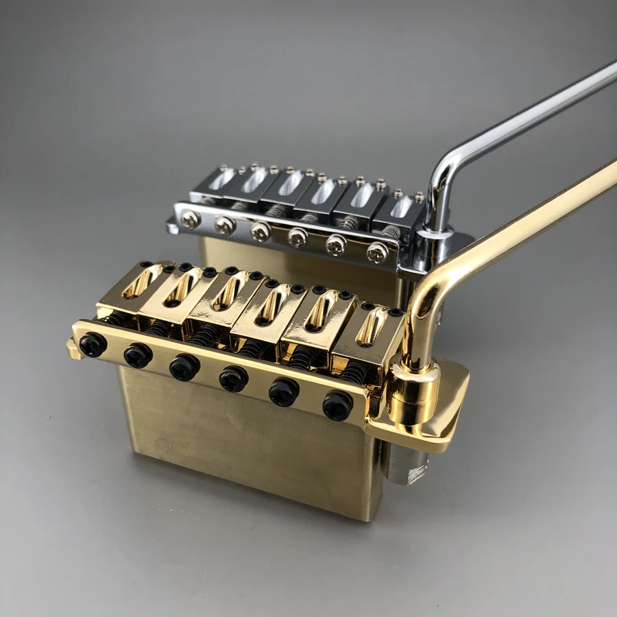 510 Stlye 2 Post Point Electric Guitar Tremolo Bridge Brass Block Push In Arm ST Bridge