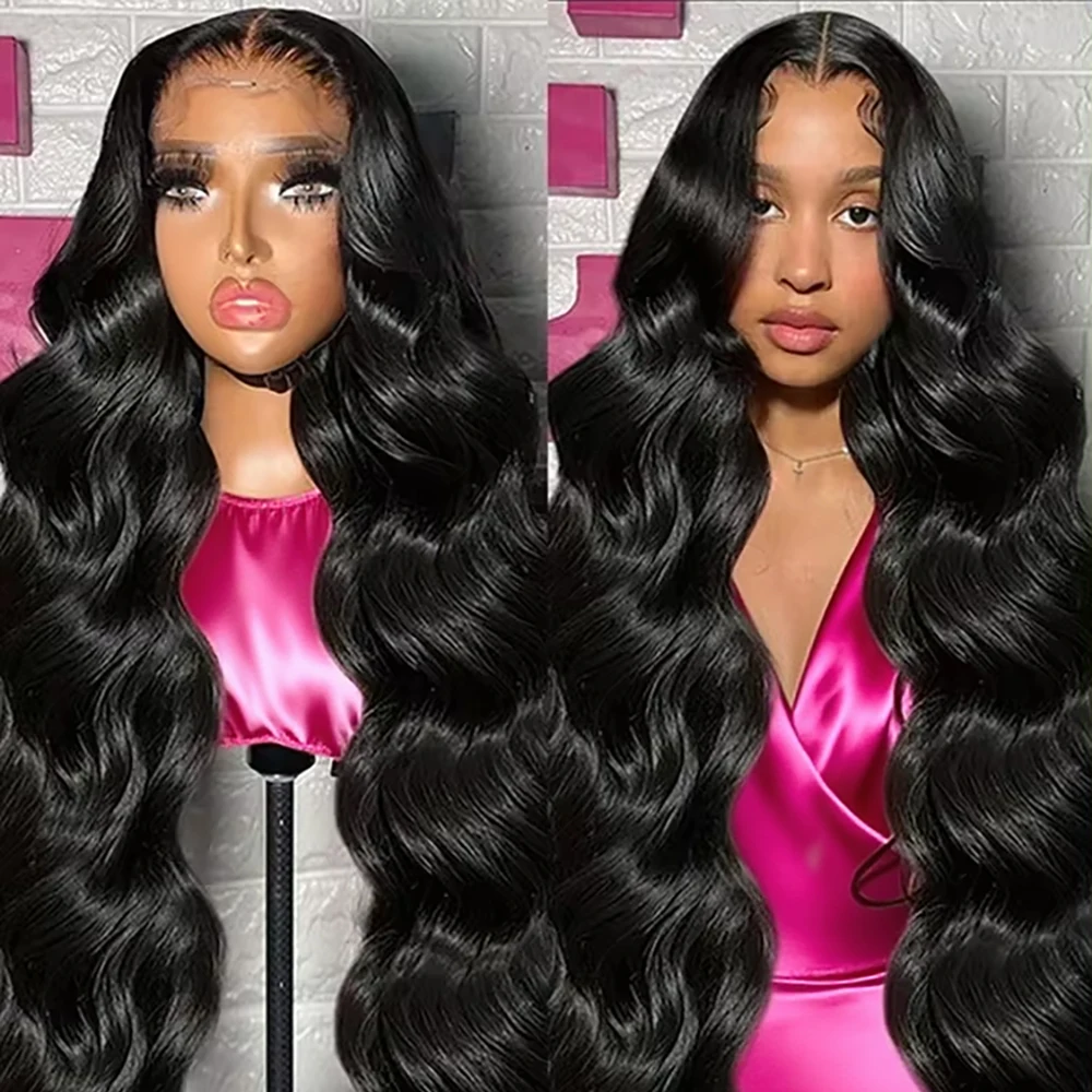 

13x6 HD Бразильский объемный волнистый кружевной фронтальный парик 250 Плотность 13x4 Волна воды Прозрачный парик из натуральных волос на кружеве для женщин