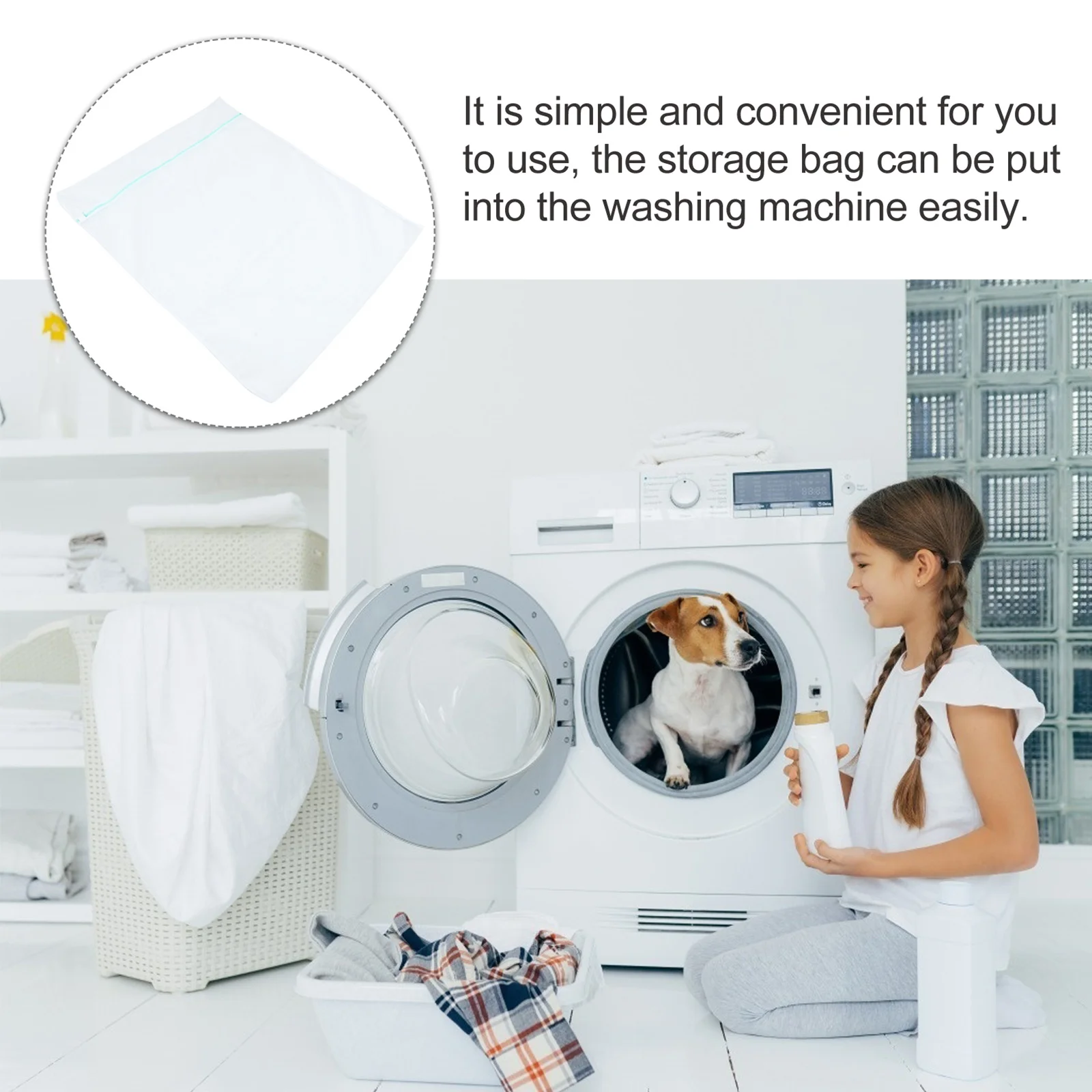 

2Pcs Extra Large Laundry Bag Polyester Mesh for Bedding Blanket Wash Suitable for Automatic Semi-Automatic Washing Machine