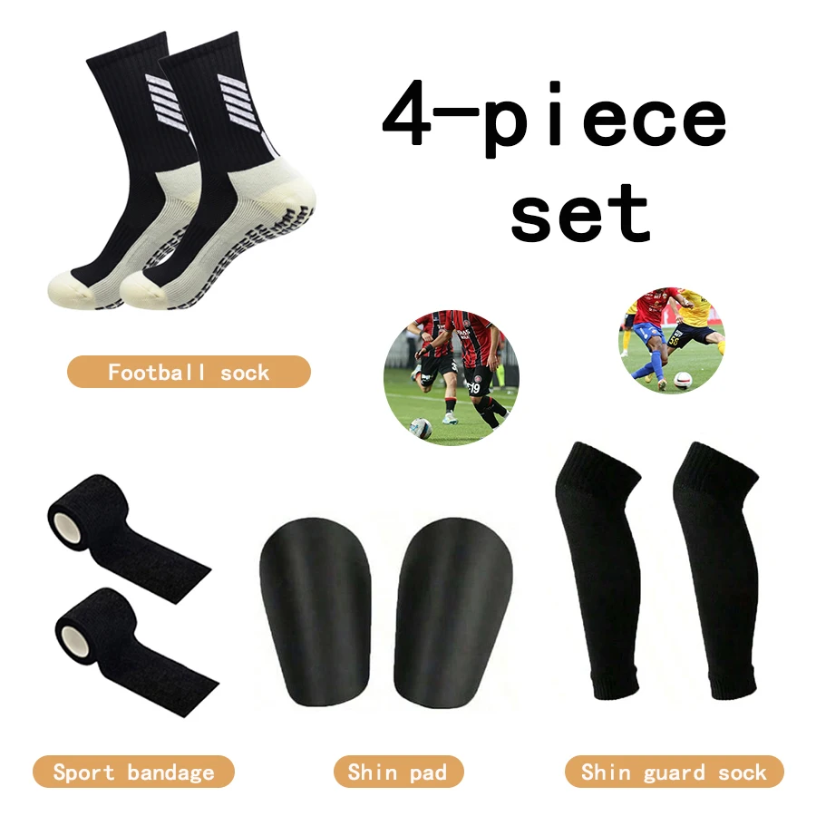 

4 Pcs Men Women Football Accessories Sports Football Socks Strap Elastic Leg Cover Mini Shin Pads