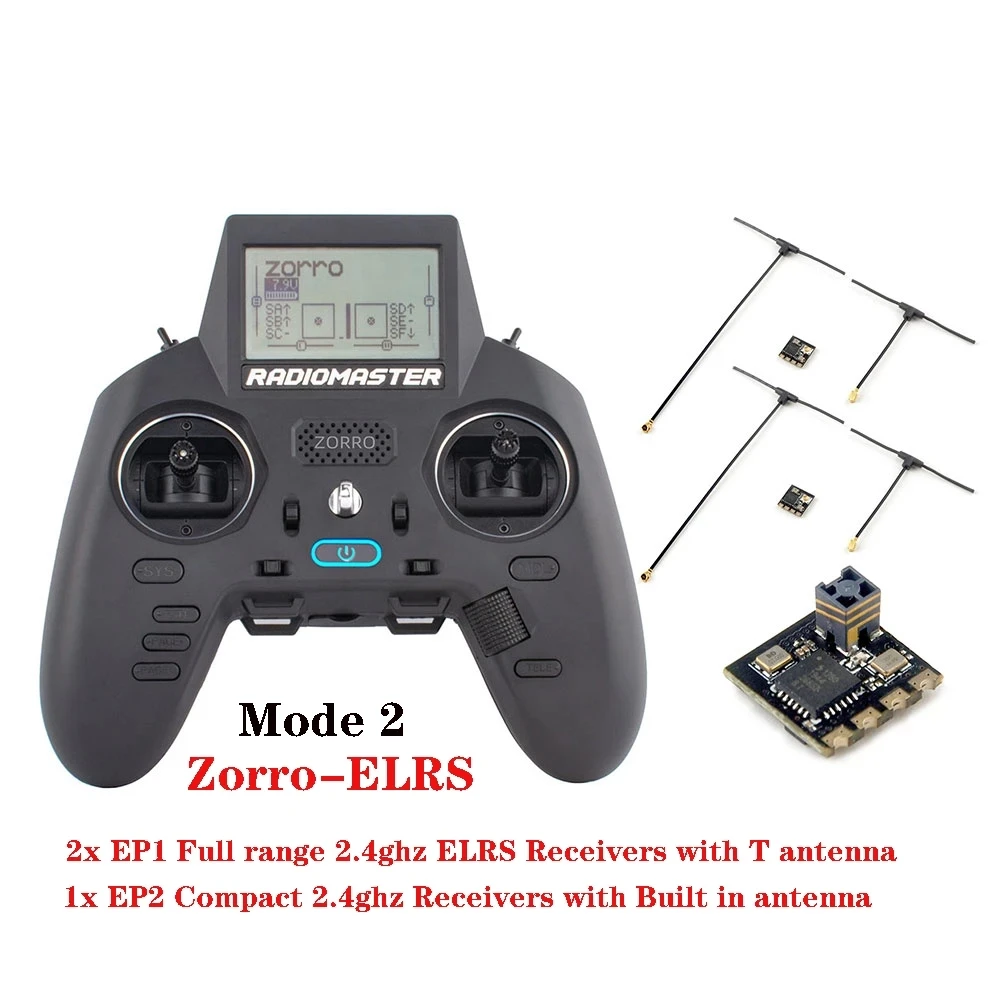 RadioMaster ZORRO High-Frequency Hall Handle Radio Control Multi-protocol JP4in1 CC2500 ELRS Starter Set