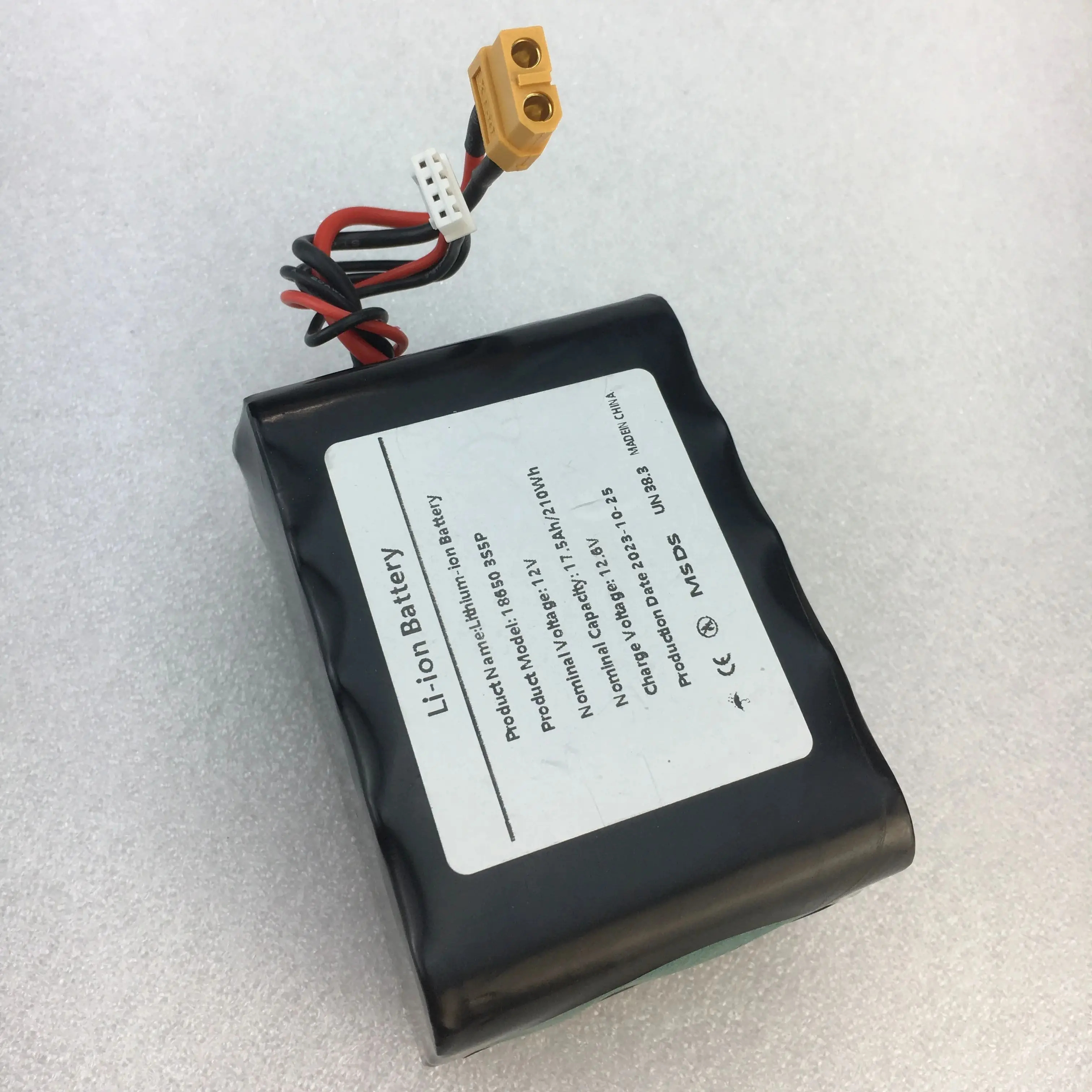 

17.5Ah UAV Rechargeable Li-ion Battery 3S5P 12V 12.6V High Capacity for Various RC Airplane Quadrotor XH2.54-4P XT60