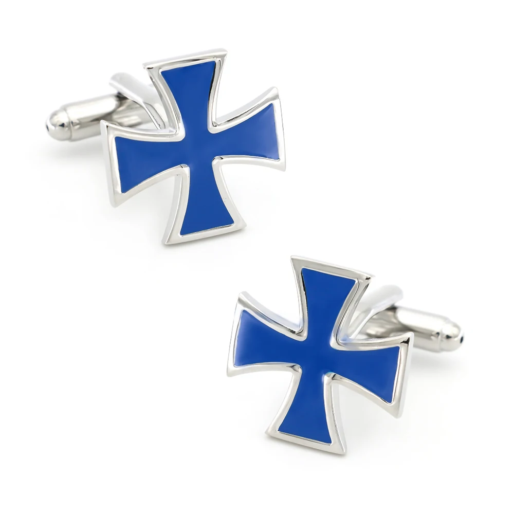Faith Design Cross Cufflinks For Men Quality Copper Material Red Color Cuff Links Wholesale&retail