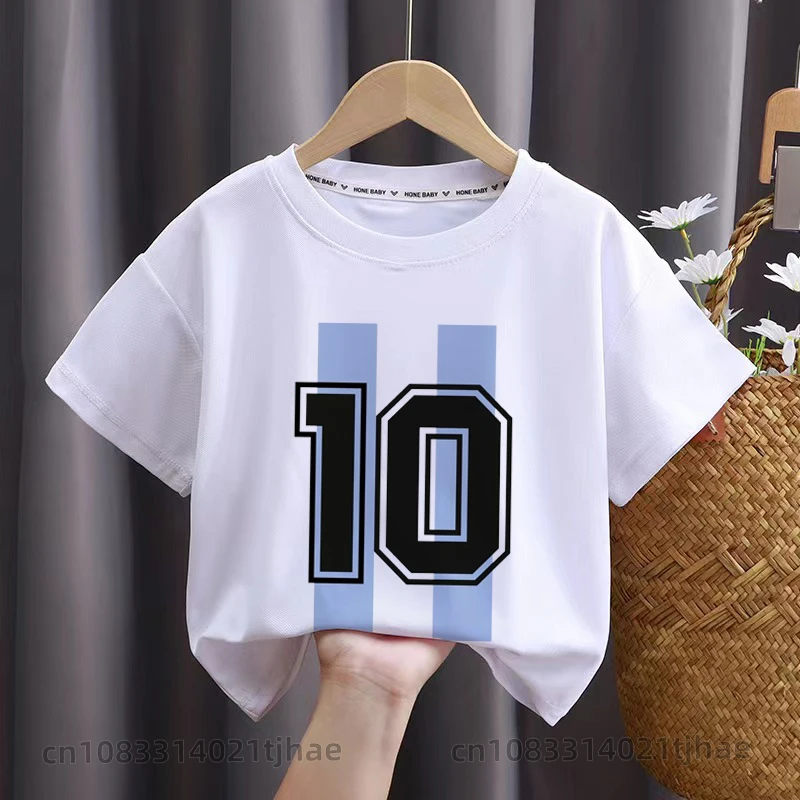 2024 Football T Shirt for Baby Boys Soccer T-shirts Girls Tees children Tops Kids clothes