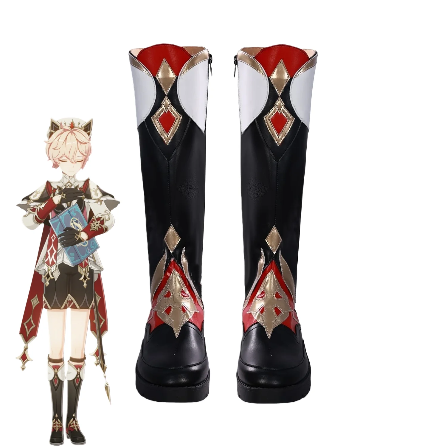 Genshin Impact Dahlia Cosplay Anime chaussures accessoires de déguisement accessoires jeu d'halloween pour homme femme chaussures