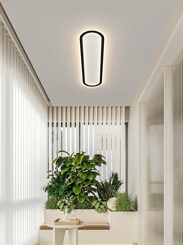Nordic minimalist long strip ceiling light corridor light modern balcony entrance light wardrobe ceiling light