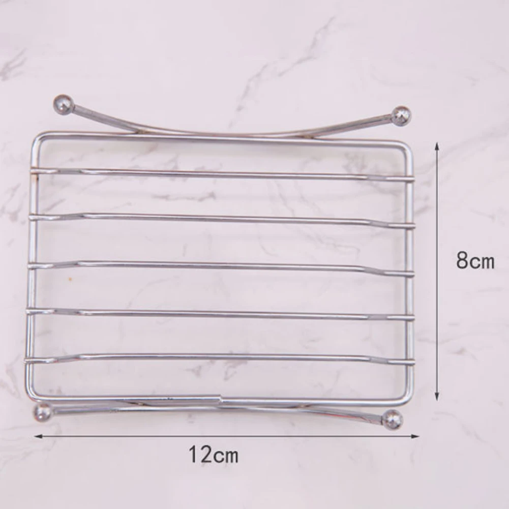 녹 방지 스테인리스 스틸 비누 접시, 비누 접시, 보호 바구니, 욕실 거치대 케이스, 욕실 제품 액세서리, 12x8cm, 1 개