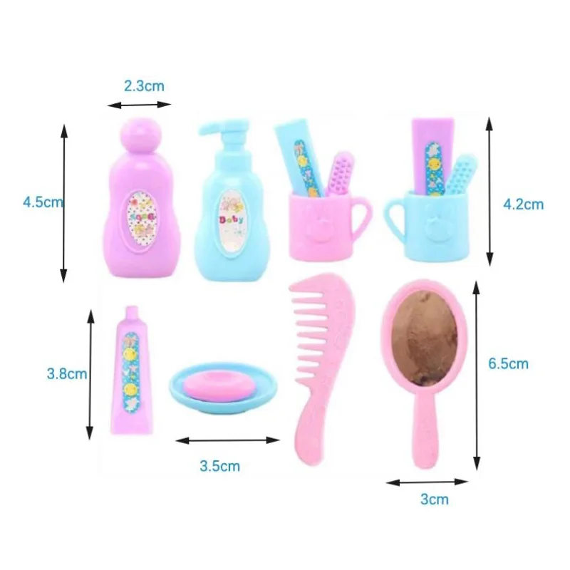 Handmade Bathrobe for 11.5in/30cm Dolls Cute Mini Items Facial Mask Hair Accessories Set Miniatures Toys for Girls Playset