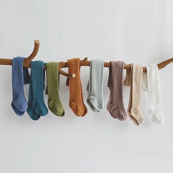 Children Tights Baby Girl Pantyhose Cotton Knitted Infant Girl Newborn Kids Stocking Toddler Pantyhose Casual Pants