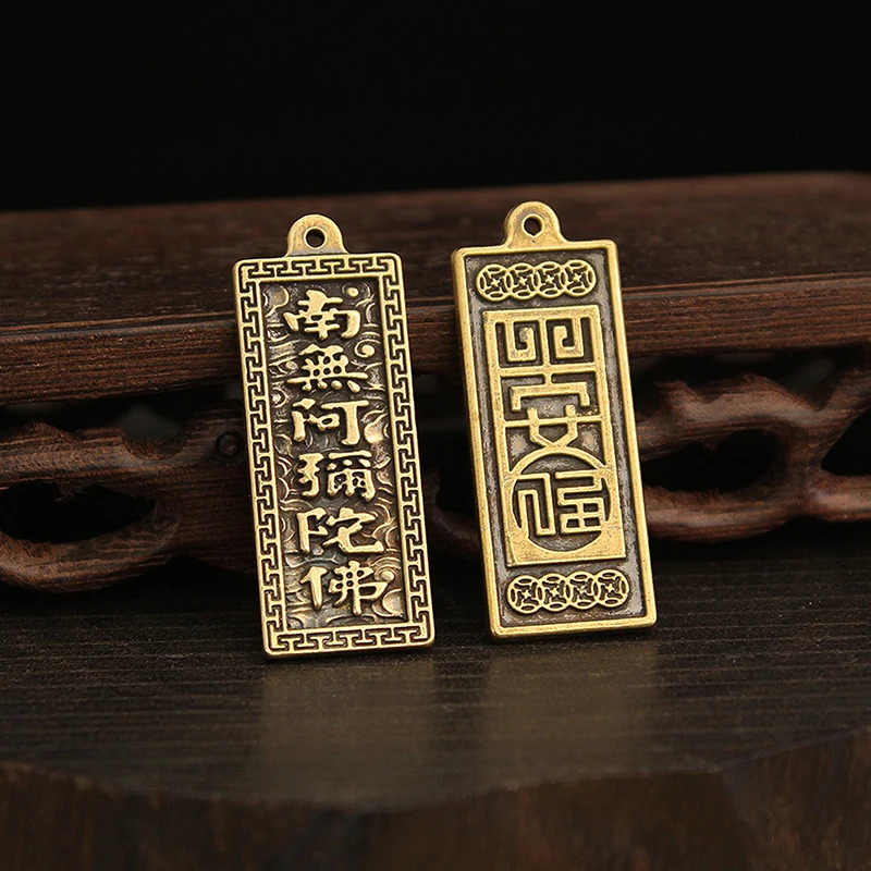 1 шт. латунный кулон Будды Амитабхи автомобильный брелок кулон ожерелье кулон