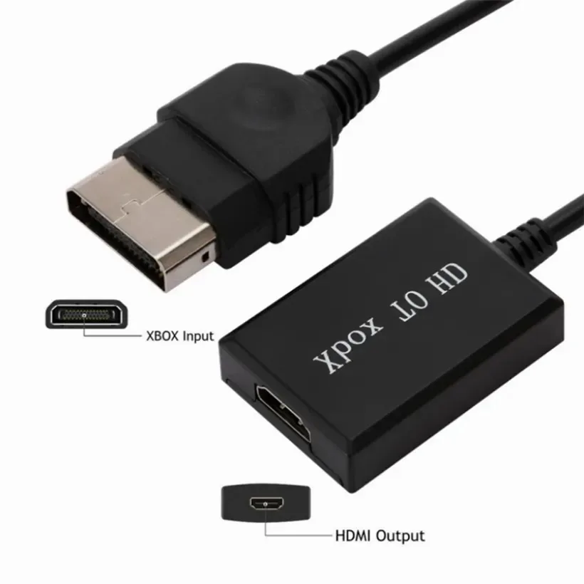 MnnWuu XBox to HDMI-compatible Video Converter Adapter HD 1080P/720P With USB Power Cable For Models Of Original Consoles